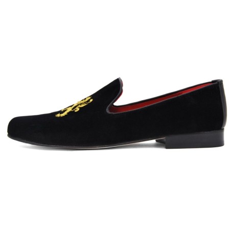 Velvet Slippers Lion 2 Gold
