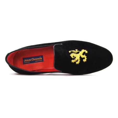 Velvet Slippers Lion 2 Gold