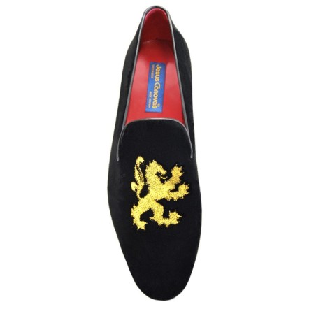 Velvet Slippers Lion 2 Gold